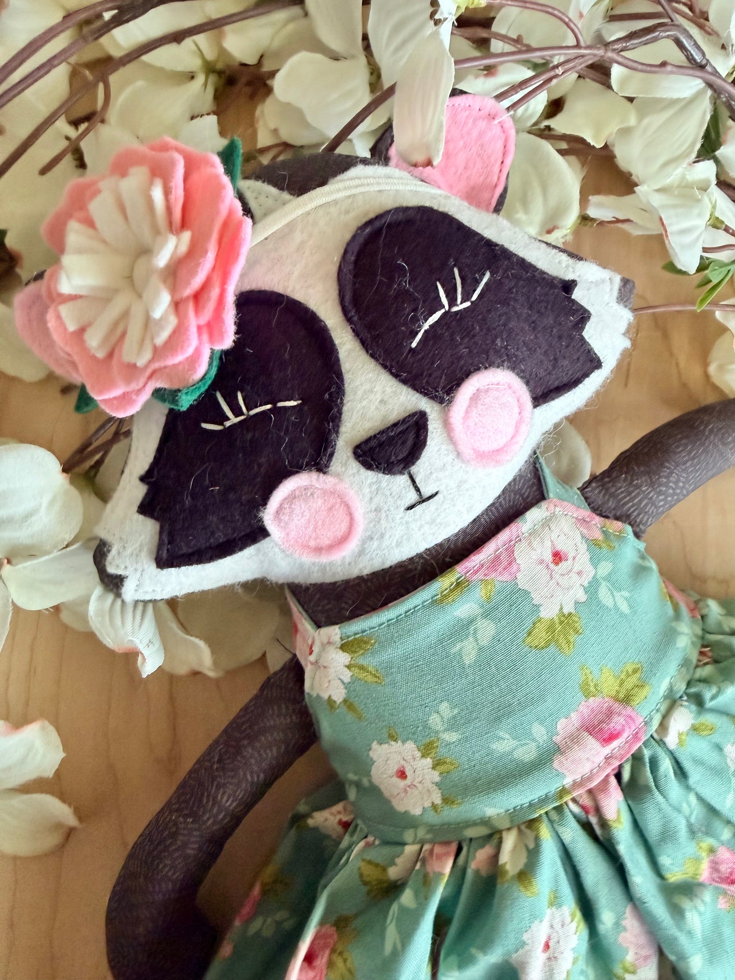 18” raccoon doll