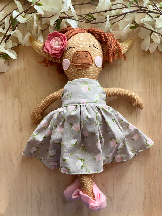Highland cow doll 18”